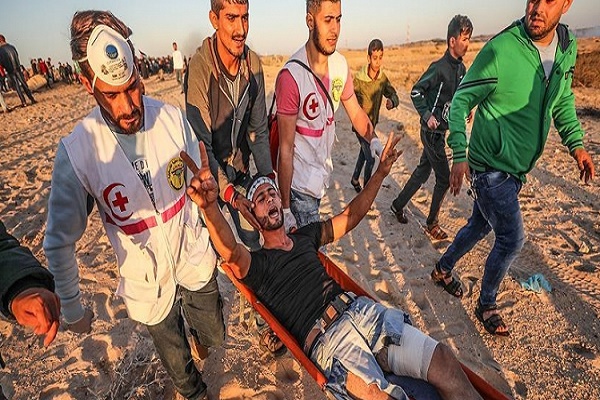 İsrail rejimi əskərləri fələstinlilərə atəş açdı: 11 Qəzza sakini yaralandı