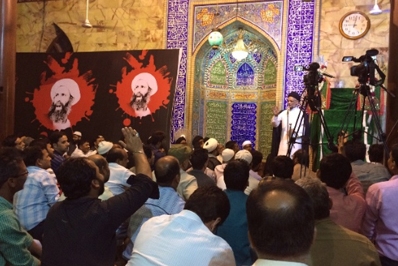 آئين بزرگداشت آیت‌الله شیخ نمر در مسجد ایرانیان بمبئی برگزار شد