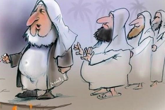 کاریکاتور مفتی عربستان در روزنامه اماراتی