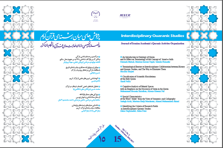 انتشار شماره ۱۵ دوفصلنامه پژوهشهای میان رشتهای قرآن کریم