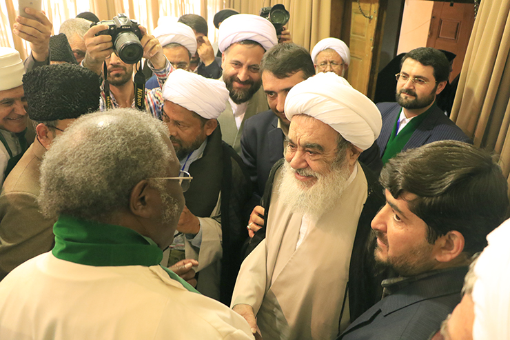 گزارش تصویری دیدار مهمانان خارجی اجلاس پیرغلامان حسینی با آیت الله مظاهری