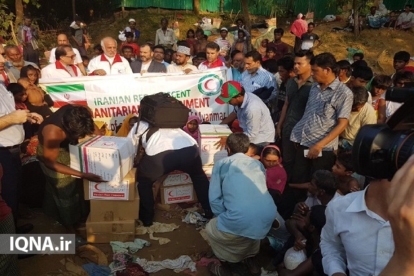 توزیع کمک‌های ایران در میان آوارگان روهینگیایی