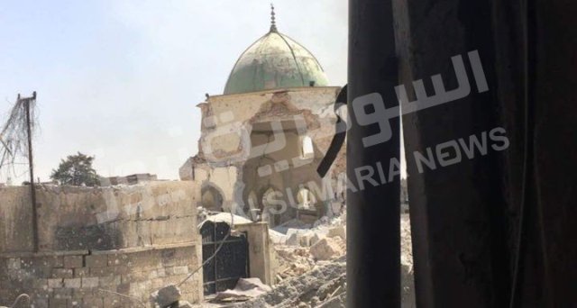 Le immagini della moschea al-Nuri a Mosul