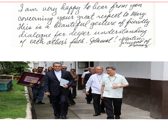 Ringraziamento dei vescovi filippini all'ambasciatore iraniano a Manila