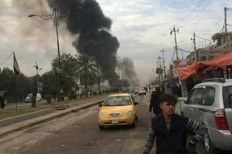 صور أولية لتفجير ساحة 55 بمدينة الصدر شرقي بغداد