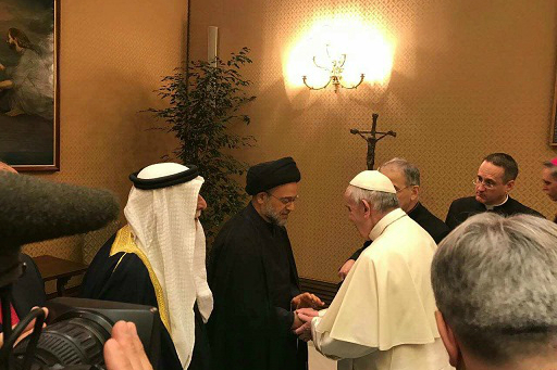 وفد عراقي لحوار الأديان يلتقي بابا الفاتيكان في روما