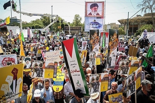 مسيرات جماهيرية حاشدة في ايران بمناسبة يوم القدس العالمي