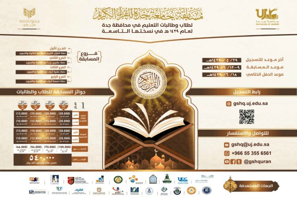 اعلان شروط مسابقة جامعة جدة للقرآن الكريم