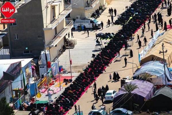 إقامةُ أطول صلاة جماعة موحّدة على طريق (يا حسين)