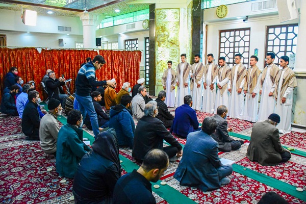 وفد المواهب القرآنية للعتبة الحسينية في ضيافة الشيخ حبيب الكاظمي بمدينة مشهد + صور