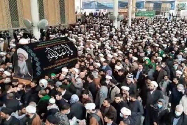 تشييع جثمان آية الله صافي كلبايكاني في النجف الاشرف