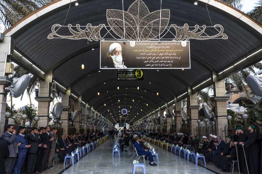 بالصور....إقامة مجلس عزاء على روح المرجِعِ الدينيِّ الشيخِ الصافي الكَلبايكَانِي في كربلاء