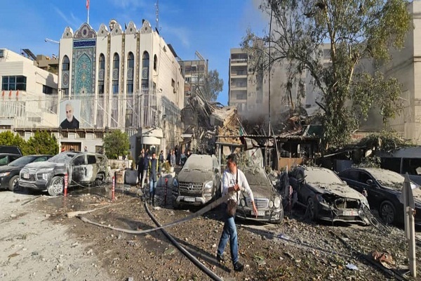 عدوان إسرائيلي يستهدف مبنى القنصلية الإيرانية بدمشق + صور وفيديو