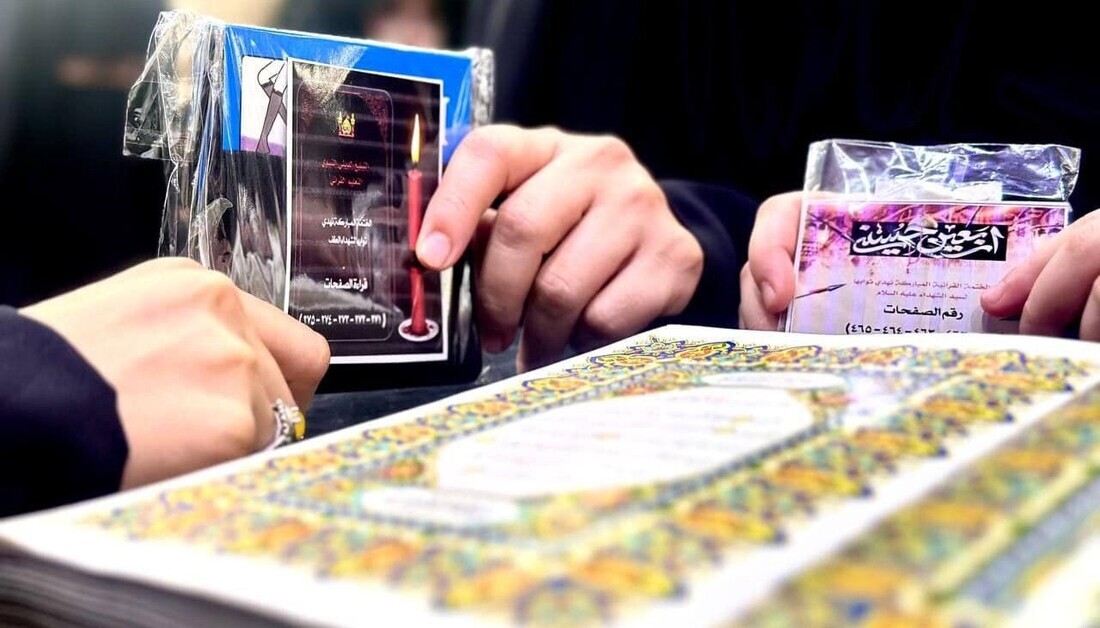 وحدة التعليم القرآني في العتبة الحسينية تواكب زوار الأربعين + صور
