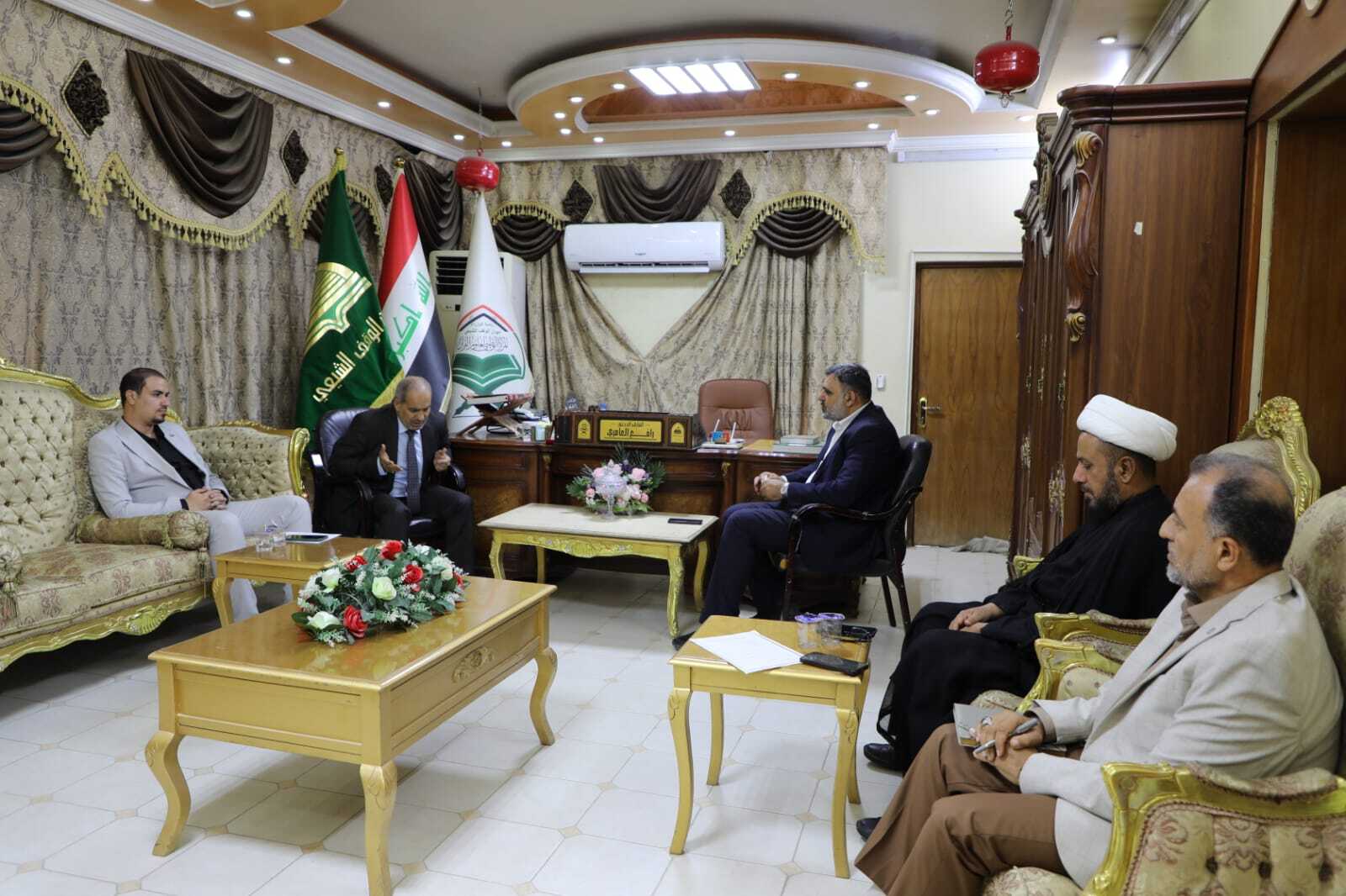 مدير المركز الوطني لعلوم القرآن يستقبل مدير قناة القرآن الكريم التابعة لمجموعة قنوات كربلاء الفضائية