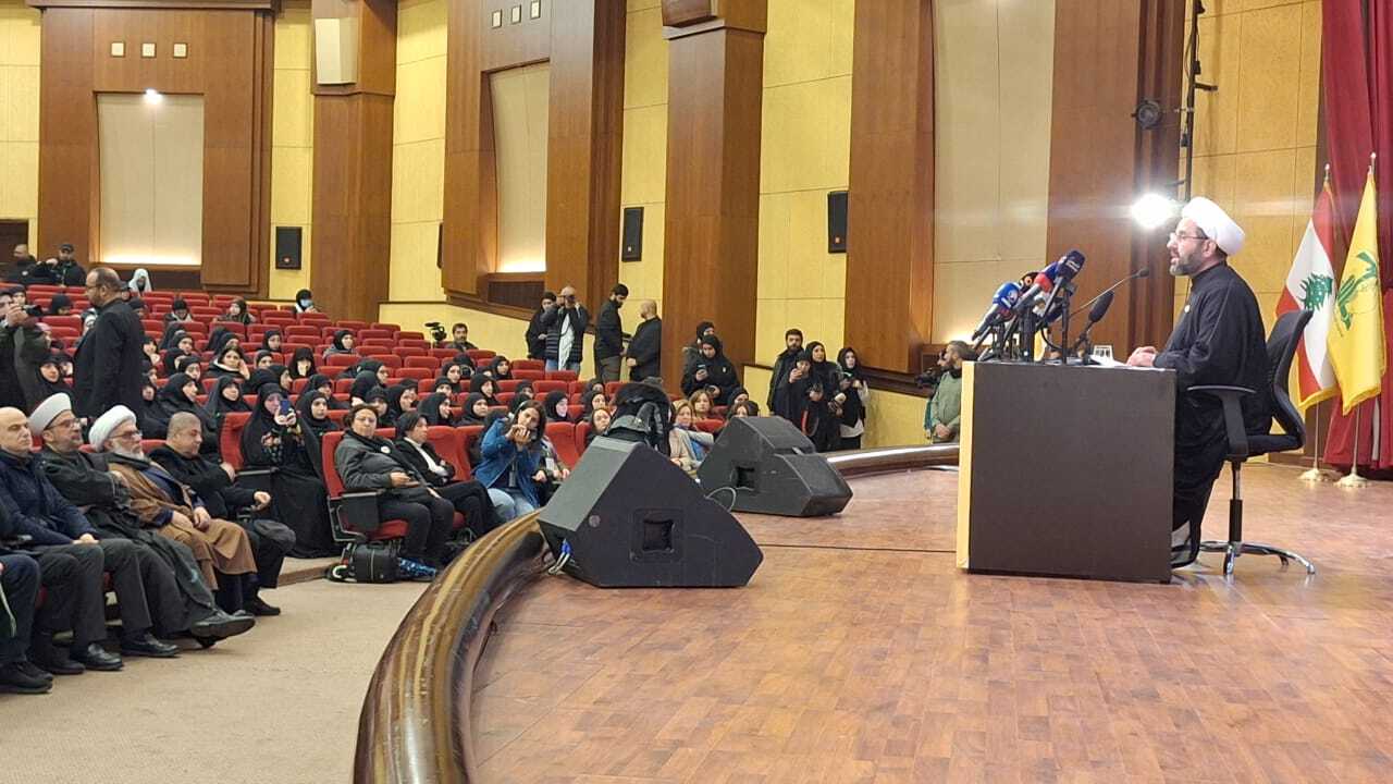 داعياً لأوسع مشاركة في تشييع السيدين..الشيخ دعموش: غداً يوم تجديد العهد + صور