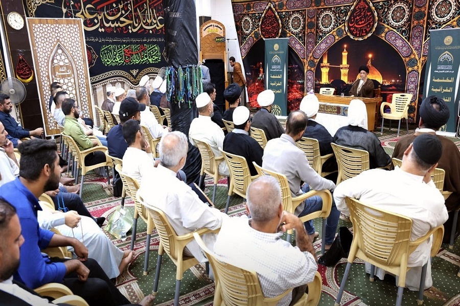موسوعة أهل البيت (ع) القرآنية تتصدر جناح العتبة الحسينية في معرض بغداد للكتاب