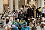 مشارکة الزوّار الإيرانيين في صلوات الجماعة بالمسجد النبوي + صور وفيديو