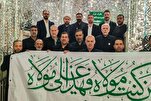 وفد العتبة العلوية يسلّم راية الغدير المباركة إلى العتبة الرضوية