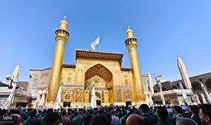 تقرير مصور | العتبة العلويّة تُقيم مراسم رفع راية الغدير المركزية