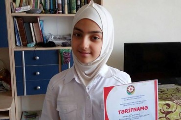 Hicablı şagird tərifnaməyə layiq görüldü