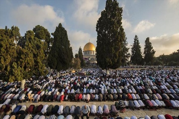 ƏQSA məscidində Qurban namazı qılındı
