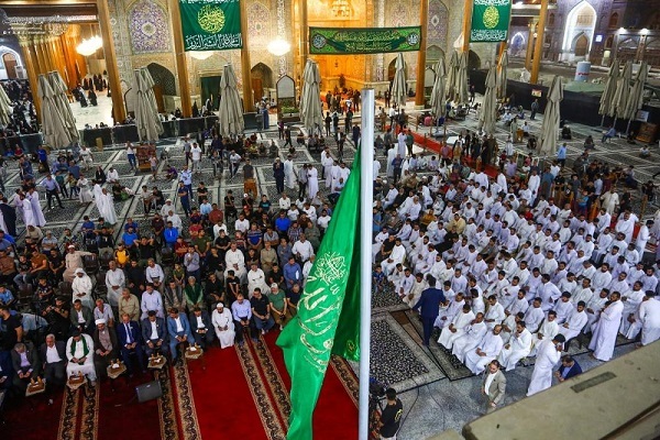 Əmirəlmöminin türbəsinin heyəti İmam Kazim (ə) ziyarətgahında mövlud mərasiminə qatılıb
