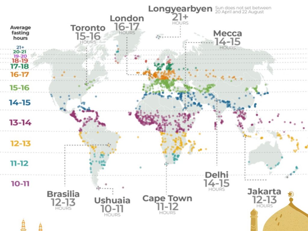 জেনে নিন ২০২২ সালে কোন দেশে কত ঘণ্টা রোজা রাখতে হবে