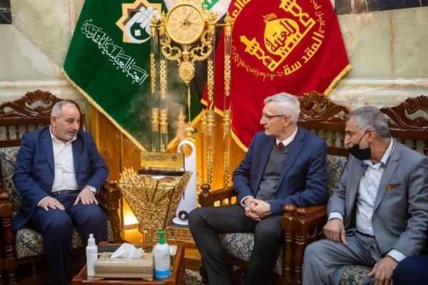 Der deutsche Botschafter im Irak besucht den Heiligen Schrein von Abu al-Fadhal al-Abbas (as.)