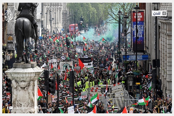 Pro-Palästina-Demo in London + Bilder