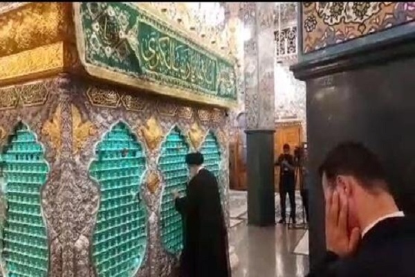 Irans Präsident besucht heiligen Schrein Sayyida Zeinabs (S.A.) während Syrienreise