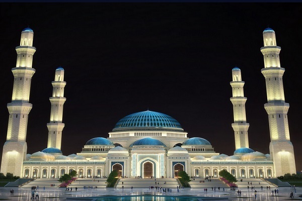 Integration einheimischer und islamischer Symbole in die Architektur der größten Moschee Zentralasiens + Fotos