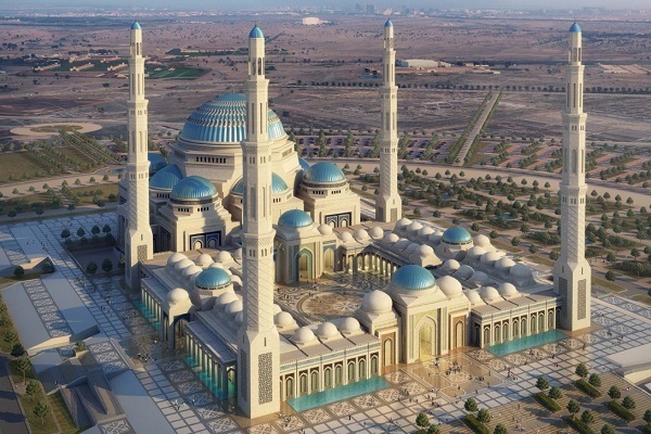 Integration einheimischer und islamischer Symbole in die Architektur der größten Moschee Zentralasiens + Fotos