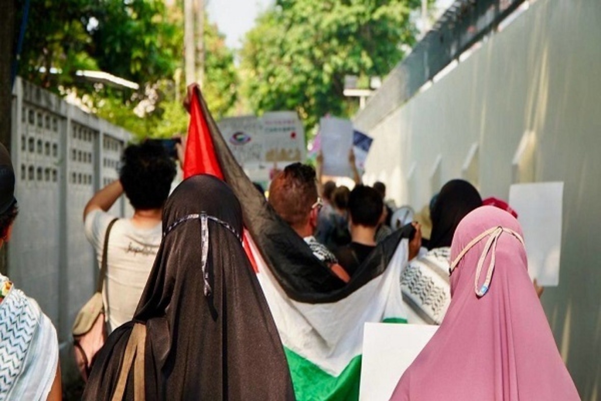 Protest gegen israelische Verbrechen vor US-Konsulat in Thailand + Fotos