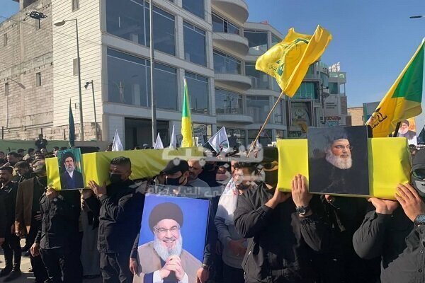 Symbolische Beerdigung der Märtyrer Nasrallah und Safi al-Din in mehreren Ländern