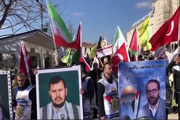 Klang von Parolen zur Unterstützung des Widerstands bei den Märschen zum Quds-Tag in verschiedenen Teilen der Welt