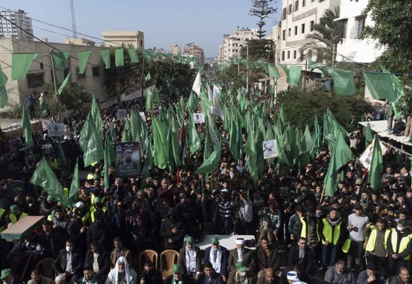 Palästinenser feiern 34. Jahrestag der Hamas-Gründung