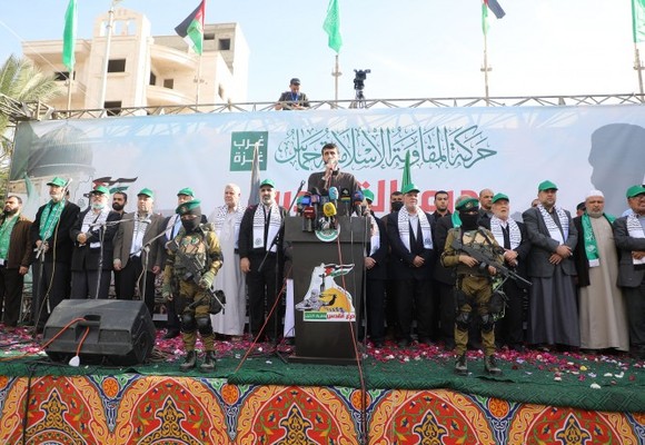 Palästinenser feiern 34. Jahrestag der Hamas-Gründung