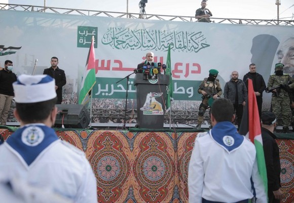 Palästinenser feiern 34. Jahrestag der Hamas-Gründung