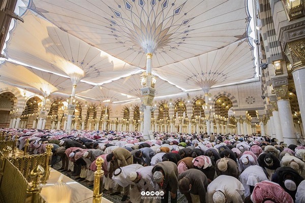 Regengebet in Al-Haram-Moschee