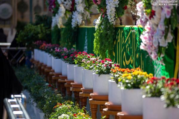 Fahne auf Kuppel des Heiligtums von Imam Ali (as.) gehisst