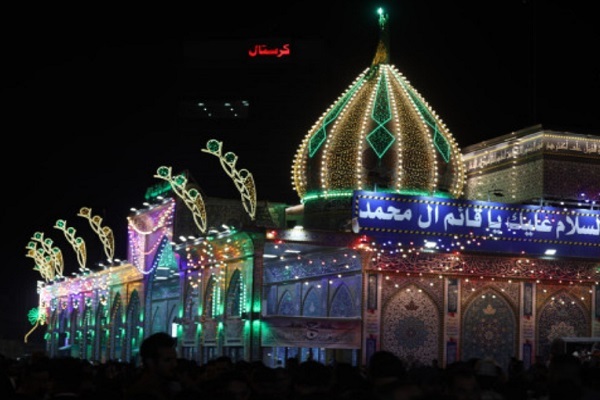 Kerzen zum Geburtstag Imam Mahdis (aj) angezündet