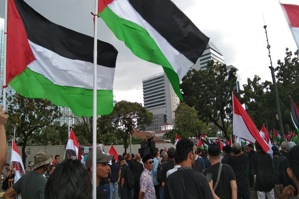 Jakarta: Kundgebung zum Internationalen Al-Quds-Tag vor der US-Botschaft