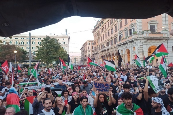 Demonstrationen zur Verteidigung des palästinensischen Volkes in mehreren italienischen Städten