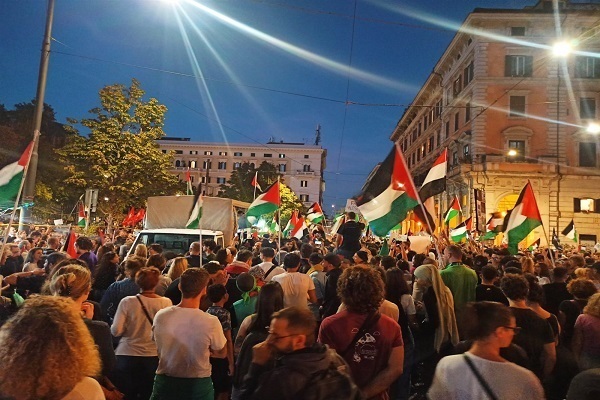 Demonstrationen zur Verteidigung des palästinensischen Volkes in mehreren italienischen Städten