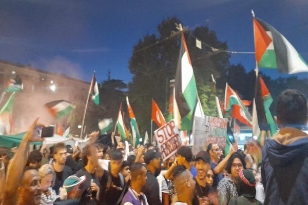Demonstrationen zur Verteidigung des palästinensischen Volkes in mehreren italienischen Städten