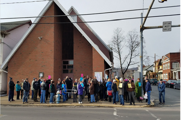 Supporters React to Racist Fliers Placed in front of Pennsylvania Mosque