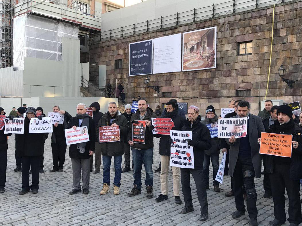 Muslims Stage Rally Outside Swedish Parliament against Bahrain Executions