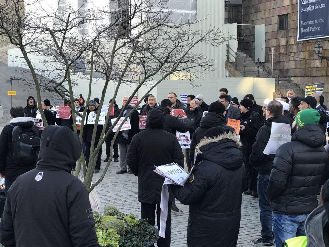 Muslims Stage Rally Outside Swedish Parliament against Bahrain Executions