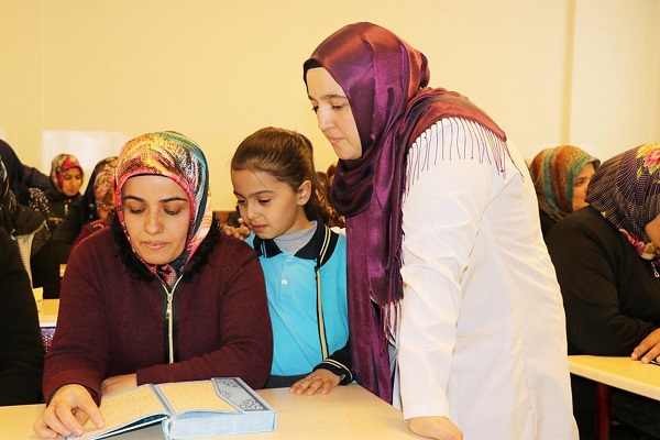 Mothers Attend Quran Classes along with Their Children